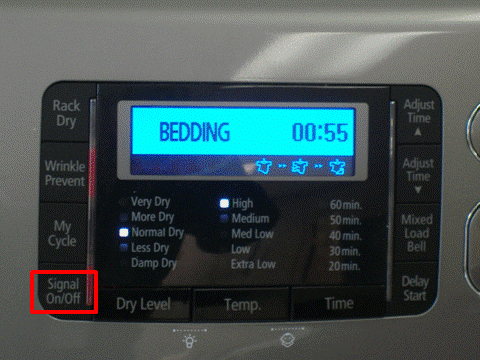 Signal Button On Dryer
